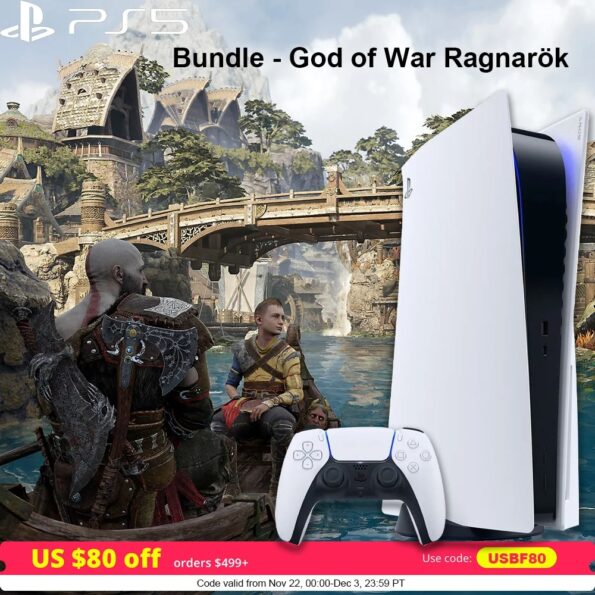 Sony PS5 PlayStation 5 Digital Edition Bundle - God of War Ragnark