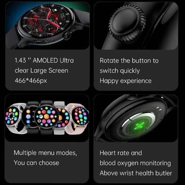 2024 True AMOLED Smart Watch Ladies Screen Always Show Time - Image 11