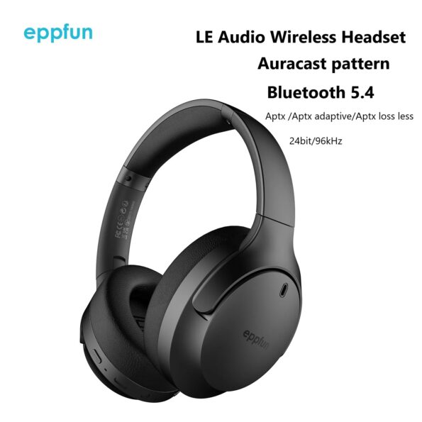 eppfun LE Audio Over Ear Bluetooth Headphones with mic - Image 7