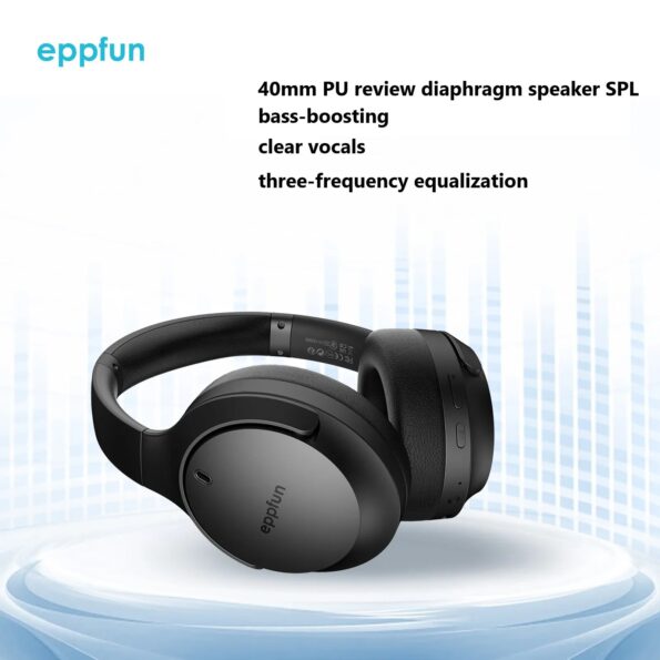 eppfun LE Audio Over Ear Bluetooth Headphones with mic - Image 6